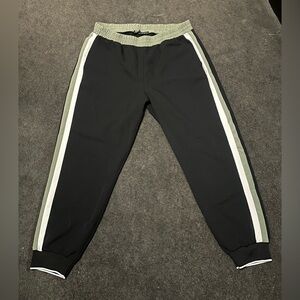 Zara Black and Olive Banded Joggers